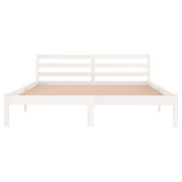 Berkfield Day Bed Solid Wood Pine 160X200 Cm King Size White - thumbnail 4