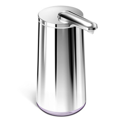 Simplehuman 295Ml Foam Sensor Soap Pump, Automatic Hand Motion Soap Dispenser, Rechargeable, Polished High-Grade Stainless Steel - image 1