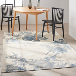 Enchanting Ech01 Ivory Grey Blue Abstract Rug By Calvin Klein-97Cm X 152Cm - thumbnail 2