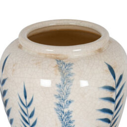 Small Blue Flora Olpe Vase - Elegant Floral Decor Accent - thumbnail 2