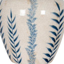 Small Blue Flora Olpe Vase - Elegant Floral Decor Accent - thumbnail 3