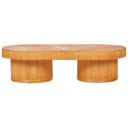 Beliani Garden Coffee Table Airole 150 Cm 70 Cm Rattan Brown - thumbnail 4