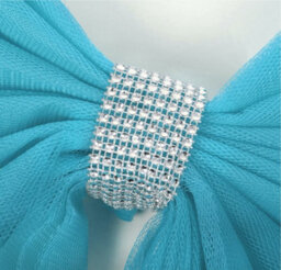 I Love Fancy Dress Large Baby Blue Christmas Door Bow Diamante Decoration - Pack Of 3 - thumbnail 4