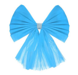 I Love Fancy Dress Large Baby Blue Christmas Door Bow Diamante Decoration - Pack Of 3 - thumbnail 3