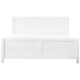 Beliani Bed Wood Champagnat 180 X 200 Cm (Eu Super King) White - thumbnail 4