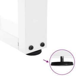 Berkfield Coffee Table Legs V-Shape 2 Pcs White 70X(42-43.3) Cm Steel - thumbnail 9
