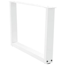 Berkfield Coffee Table Legs V-Shape 2 Pcs White 70X(42-43.3) Cm Steel - thumbnail 5