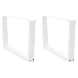 Berkfield Coffee Table Legs V-Shape 2 Pcs White 70X(42-43.3) Cm Steel