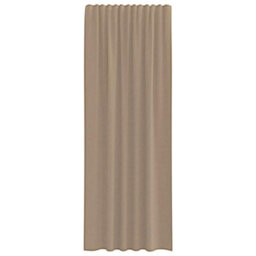 Berkfield Durable Voile Curtains With Rod Pockets 2 Pcs Light Brown - thumbnail 4