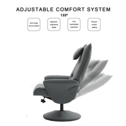 Recliner Chair With Footstool Swivel Chair - Gray - thumbnail 3