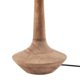 Beliani Mango Wood Table Lamp With Dark Brown Base And Beige Linen Shade, 54 Cm Height - thumbnail 5