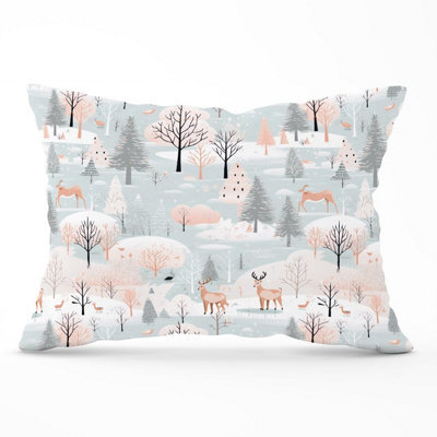 Warren Reed Designer Whimsical Christmas Winter Wonderland Cushions 33Cm X 48Cm - image 1