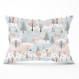 Warren Reed Designer Whimsical Christmas Winter Wonderland Cushions 33Cm X 48Cm - thumbnail 1