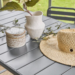 Sweeek - Garden High Table With 4 Steel Bar Stools Anthracite 120X70X95 Cm - Amelia - thumbnail 7
