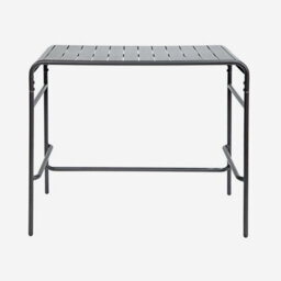 Sweeek - Garden High Table With 4 Steel Bar Stools Anthracite 120X70X95 Cm - Amelia - thumbnail 3