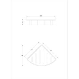 FNX Bathrooms Brushed Bronze Double Shower Corner Caddy Basket - thumbnail 2