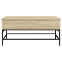 Walplus Coffee Table Sonoma Oak 100X50X45 Cm Engineered Wood And Metal - thumbnail 5