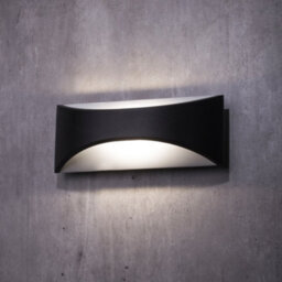Litecraft Marsden Black 12 Watt Outdoor Led Wall Light - thumbnail 1