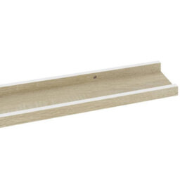 Berkfield Wall Shelves 4 Pcs White And Sonoma Oak 115X9X3 Cm - thumbnail 7