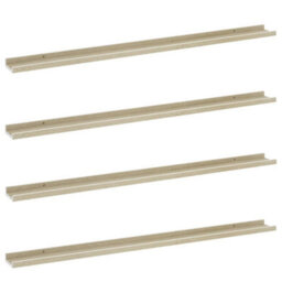 Berkfield Wall Shelves 4 Pcs White And Sonoma Oak 115X9X3 Cm - thumbnail 2