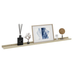 Berkfield Wall Shelves 4 Pcs White And Sonoma Oak 115X9X3 Cm - thumbnail 3