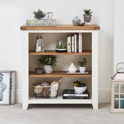 The Furniture Market Cheshire White Painted Low Small Bookcase - image 1