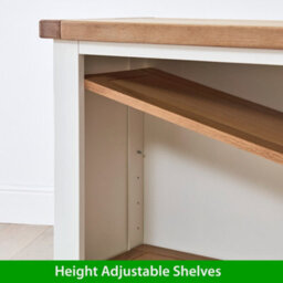 The Furniture Market Cheshire White Painted Low Small Bookcase - thumbnail 6