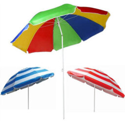 Red Garden Beach Patio Tilt Umbrella Parasol - thumbnail 4