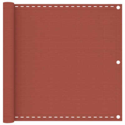 Berkfield Balcony Screen Terracotta 90X600 Cm Hdpe - image 1