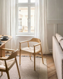 Beliani Set Of 2 Dining Chairs Oakdale Wood Light Brown/ Beige - thumbnail 2