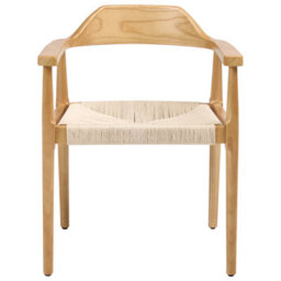 Beliani Set Of 2 Dining Chairs Oakdale Wood Light Brown/ Beige - thumbnail 5