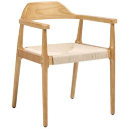 Beliani Set Of 2 Dining Chairs Oakdale Wood Light Brown/ Beige - thumbnail 4