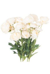 Cream Ranunculus Faux Flower For Elegant Home Decor - thumbnail 1