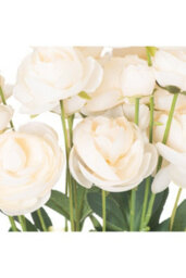Cream Ranunculus Faux Flower For Elegant Home Decor - thumbnail 2