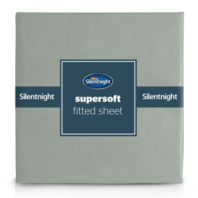 Silentnight Plain Sage Single Fitted Sheet - image 1