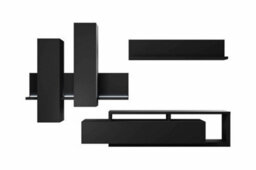 "Arte Bota Entertainment Unit For Tvs Up To 75"" - Black Matt W2190mm H520mm D450mm, Sleek Modern Design" - thumbnail 5