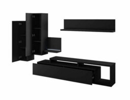 "Arte Bota Entertainment Unit For Tvs Up To 75"" - Black Matt W2190mm H520mm D450mm, Sleek Modern Design" - thumbnail 4