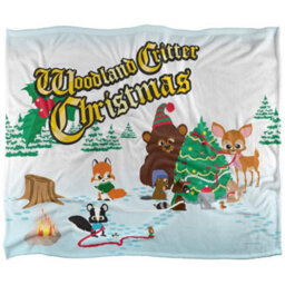 South Park Woodland Critter Silky Christmas Supersoft Blanket White/multicoloured (One Size) - thumbnail 1