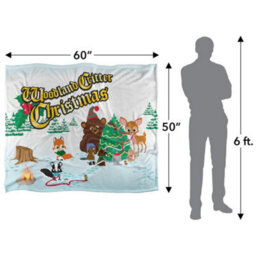 South Park Woodland Critter Silky Christmas Supersoft Blanket White/multicoloured (One Size) - thumbnail 4