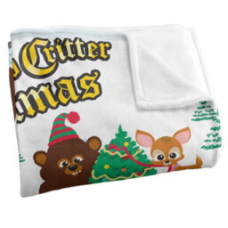 South Park Woodland Critter Silky Christmas Supersoft Blanket White/multicoloured (One Size) - thumbnail 2