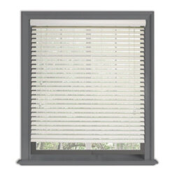 Lister Cartwright 50mm Woodgrain Fauxwood Venetian Blinds Windows Easy Fit Child Safety (White, 105 Cm Width X 160 Cm Drop) - thumbnail 2