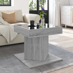 Vidaxl Coffee Table With Led Grey Sonoma 50X50X45 Cm Engineered Wood - thumbnail 4
