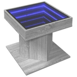 Vidaxl Coffee Table With Led Grey Sonoma 50X50X45 Cm Engineered Wood - thumbnail 3