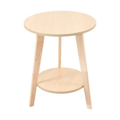 Natural Wood Side Table Couch End Table Coffee Tea Snack Desk For Living Room Bedroom - image 1
