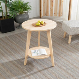 Natural Wood Side Table Couch End Table Coffee Tea Snack Desk For Living Room Bedroom - thumbnail 5