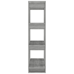 Berkfield Book Cabinet/room Divider Grey Sonoma 80X30X123.5 Cm - thumbnail 6