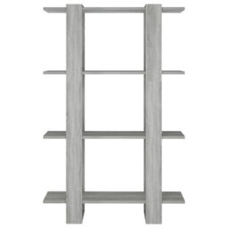 Berkfield Book Cabinet/room Divider Grey Sonoma 80X30X123.5 Cm - thumbnail 5