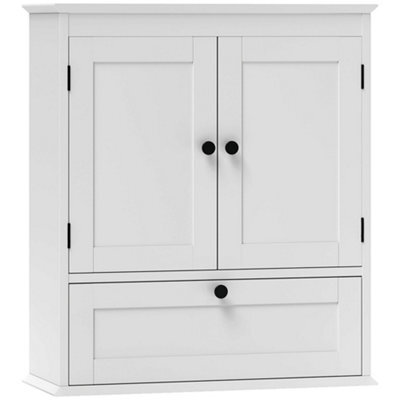 Wyld Haus Nelavi Wall-Mounted Bathroom Cabinet 55 X 22 X 62 Cm, White, Adjustable Shelves - image 1