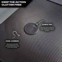 X Rocker Panther Xl 155Cm Reversible Corner Gaming Desk With Mousepad - Carbon Black - thumbnail 4