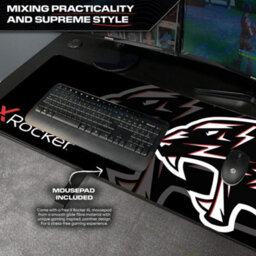 X Rocker Panther Xl 155Cm Reversible Corner Gaming Desk With Mousepad - Carbon Black - thumbnail 5
